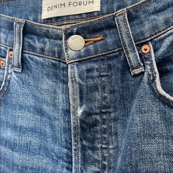 Aritzia - Denim Forum - Arlo High Rise Straight Denim Jeans - Blue - 27x28 - Picture 4 of 14